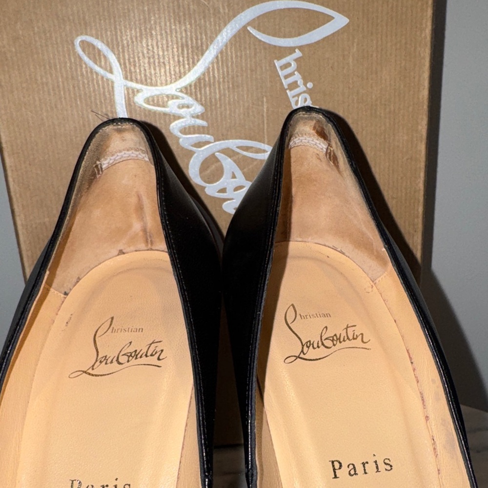 Christian Louboutin Black Heels Size 39.5 - Picture 3 of 13